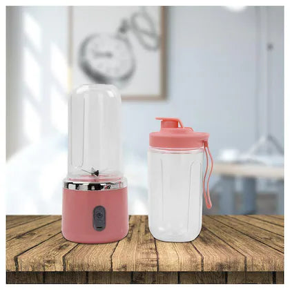 Portable Electric Juice Blender & Smoothie Maker – 2-in-1 USB Rechargeable Travel Cup
