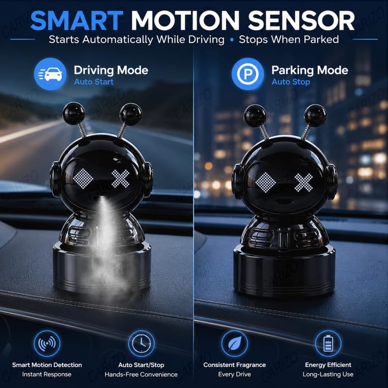 CARIZO Red Smart Motion Sensor Car Perfume Diffuser for Car Home Office | Aroma Diffuser