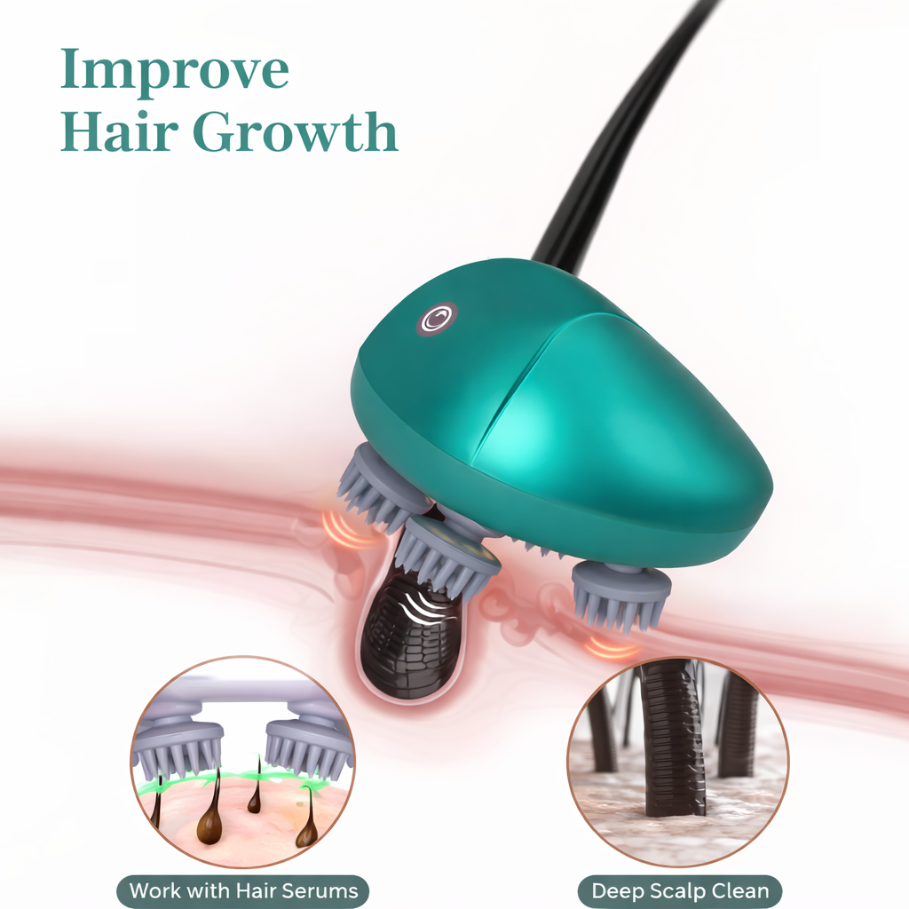 Smart Electric Scalp Massager – Waterproof Head & Body Stress Relief Tool