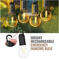 Rechargeable Retro LED Camping Bulbs – Portable Hanging Tent Light & Emergency Lamp
