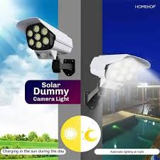 Homehop Solar Security Light Dummy Camera – 77 LED Wireless Motion Sensor Outdoor Wall Lamp