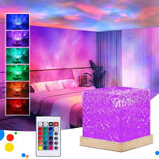 Ocean Wave Projector – Dynamic Rotating Crystal Ripple Lamp with Remote