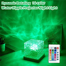 Ocean Wave Projector – Dynamic Rotating Crystal Ripple Lamp with Remote
