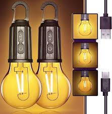 Rechargeable Retro LED Camping Bulbs – Portable Hanging Tent Light & Emergency Lamp