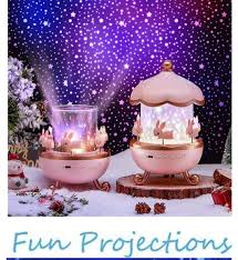 Rabbit Sky Merry-Go-Round Projector – Rotating Musical Night Light & Bedroom Decor