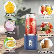 Portable Electric Juice Blender & Smoothie Maker – 2-in-1 USB Rechargeable Travel Cup