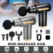 Pro-Relief Percussion Massage Gun – 6 Speeds & 4 Heads Deep Tissue Recovery Device