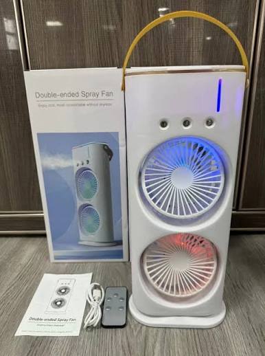 Double-Ended Portable misting Spray Fan with Remote Control