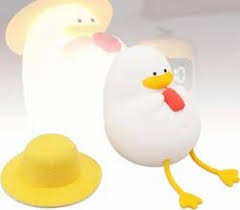 Lazy Sitting Duck Night Light – Squishy Silicone Touch Lamp & Phone Holder