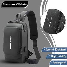 Anti-Theft Waterproof Crossbody Sling Bag with USB Charging Port